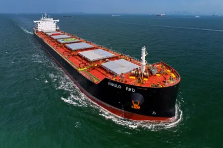 The Anglo Red Ship at Sea