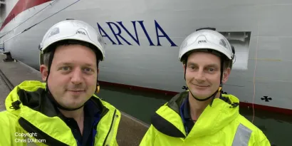 Chris D’Alcorn and Matt Mills standing in front of Arvia