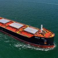 A close up of the front of the Anglo Red vessel