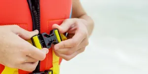 Person wearing a lifejacket