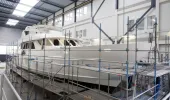 Luxury yacht being built